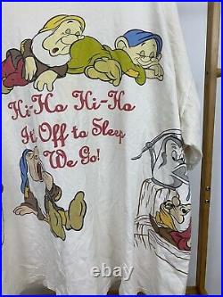 VTG Disney Snow White And The Seven Dwarfs AOP All Over Print T-Shirt RARE XXXL