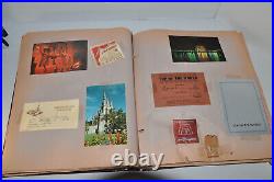 VTG Scrapbook 1981 Travel Trip Walt Disney World + Williamsburg Souvenir 20 Page