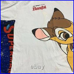 VTG Walt Disney Classic Bambi Movie Promo T-Shirt Double Sided Single Stitch XL