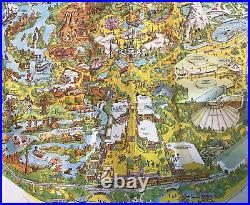 VTG Walt Disney Disneyland Park Map 1979 Poster 29.5X 44 Excellent See Photos