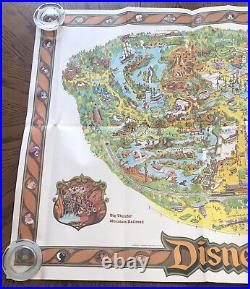 VTG Walt Disney Disneyland Park Map 1979 Poster 29.5X 44 SEE PHOTOS NICE