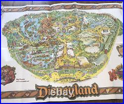VTG Walt Disney Disneyland Park Map 1979 Poster 29.5X 44 SEE PHOTOS NICE