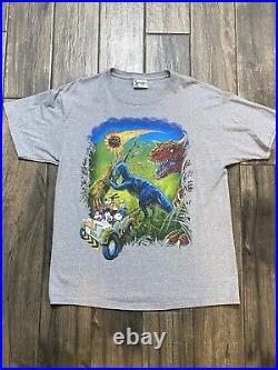 VTG Walt Disney World Countdown To Extinction Shirt Size Large Grey Dinosaur