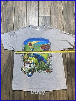 VTG Walt Disney World Countdown To Extinction Shirt Size Large Grey Dinosaur