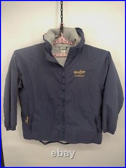 VTG Walt Disney World Jacket 2XL Navy Unisex Hooded Lined Embroidered Coat 90s