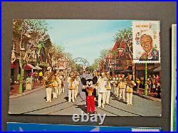 VTg 1968 FDC Walt Disney Disneyland 7 diff Magic Kingdom Postcards RARE USAGE