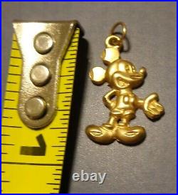 Van Dell VTG Walt Disney 14KT Gold Mickey Mouse Necklace Pendant Bracelet Charm