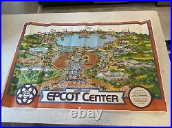 Vintage1982 Walt Disney World Epcot Center Park Map Original 45 X 30 Poster