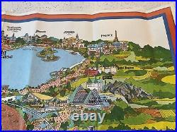 Vintage1982 Walt Disney World Epcot Center Park Map Original 45 X 30 Poster