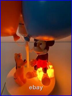 VintageWalt DisneyMickey Mouse & PlutoBalloon Nightlight & LampBoth WorkEUC