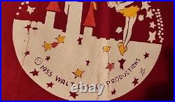 Vintage 1955 Disneyland Walt Disney Productions Rare Felt Pennant