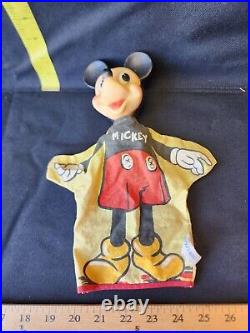 Vintage 1960s Walt Disney Mickey Mouse Hand Puppet Great Shape