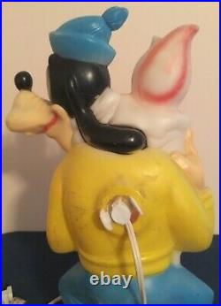 Vintage 1962 Empire Walt Disney Goofy Noel Candle Christmas Light Blow Mold 15
