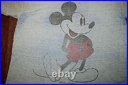 Vintage 1970's Blue Mickey Mouse Walt Disney Productions T-Shirt Sz S/M