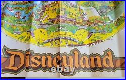 Vintage 1978 Walt Disney Disneyland Park Folded Poster Map 42 x 30