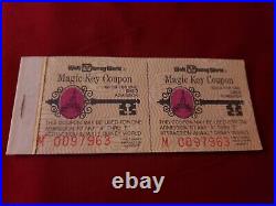 Vintage 1978 Walt Disney World Magic Key Ticket Book With 8 of 8 Coupons
