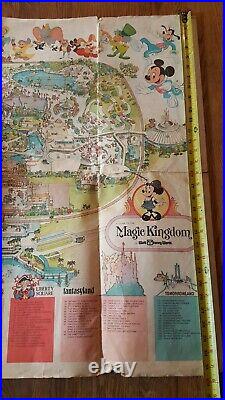 Vintage 1979 Walt Disney World Magic Kingdom Park Poster Map MINE PERSONALLY