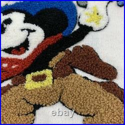 Vintage 1980s 70s Mickey Mouse Cowboy Gunslinger Sweater Sz M Walt Disney RARE