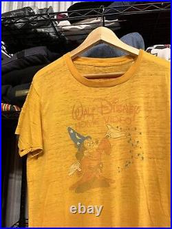 Vintage 1980s Walt Disney Home Video Mickey Mouse Fantasia Promo T Shirt M/L