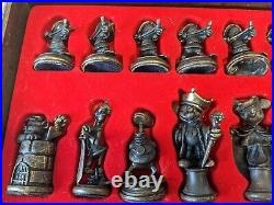 Vintage 1982 Saratoga Mint Walt Disney's Chess Set Wood Board