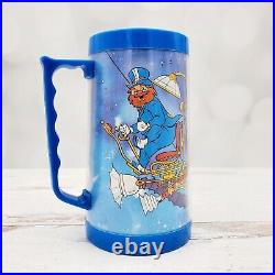 Vintage 1982 Walt Disney Epcot Center Figment Blue Plastic Mug