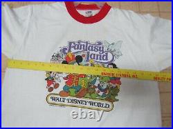 Vintage 1983 Walt Disney World Fantasyland T Shirt Ringer Single Stitch Large
