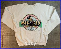 Vintage 1987 Mickey Mouse Walt Disney World Pullover Sweatshirt Made In USA Sz L