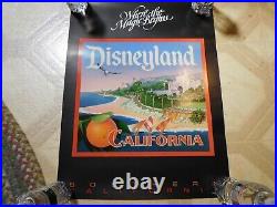 Vintage 1988 Walt Disney Southern California Disneyland Promotional Poster
