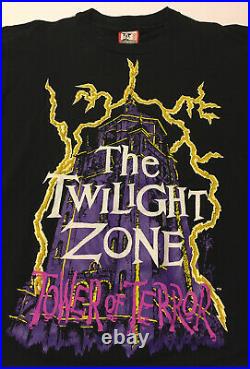 Vintage 1990's Tower of Terror Twilight Zone T-Shirt Sz L Walt Disney World Ride