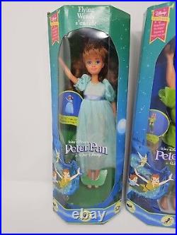 Vintage 1993 Euro Walt Disney Flying Peter Pan Flying Wendy Tinker Bell Doll