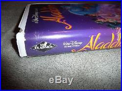 Vintage 1993 Walt Disney Aladdin Black Diamond Classic VHS Tape #1662 USA Movie