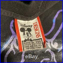 Vintage 1994 Walt Disney World Disneyana Mickey Fantasia Wizard Black T-Shirt OS