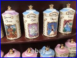 Vintage 1995 Disney Lenox Porcelain Spice Jar Collection X 24 & Rack Complete