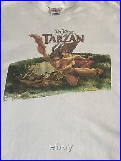Vintage 1999 Walt Disney Tarzan Movie Promo T Shirt Size XL