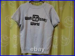Vintage 70s Walt Disney World Florida Short Sleeve Sweatshirt M Size Retro Showa