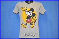 Vintage 80s MICKEY MOUSE WALT DISNEY CARTOON SUNSET HEATHERED GRAY RAT t-shirt S