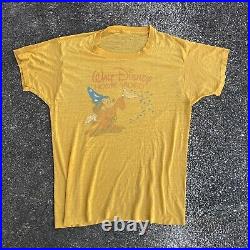 Vintage 80s RARE Paper Thin Walt Disney Home Videos T-Shirt Size L