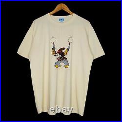 Vintage 80s Rare Walt Disney Two-Gun Mickey Mouse T-Shirt Cowboy Minnie Size XL