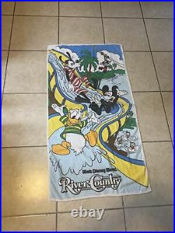 Vintage 80s Walt Disney World Beach/Bath Towel Fort Wilderness River Country