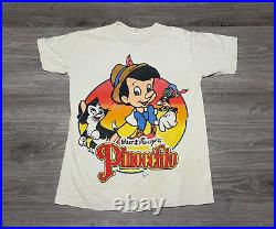 Vintage 80s Walt Disney's Pinocchio Classic Movie Single Stitch T-Shirt Size S