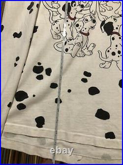 Vintage 90's Walt Disney 101 Dalmations T Shirt One Size All Over Print Oversize