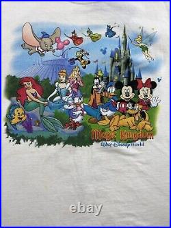 Vintage 90s Disney Walt Disney World Magic Kingdom T Shirt Mickey Mouse Size M