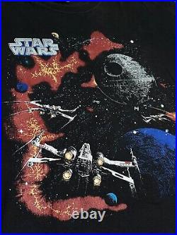 Vintage 90s Star Wars Death Star Walt Disney World Shirt Size XL
