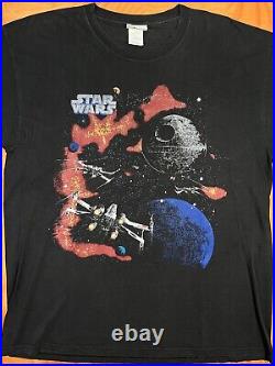 Vintage 90s Star Wars Death Star Walt Disney World Shirt Size XL