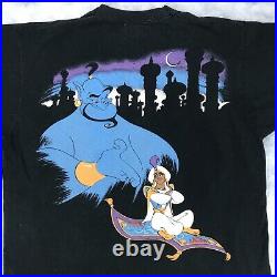 Vintage 90s WALT DISNEY ALADDIN GENIE T-Shirt XL cartoon movie promo