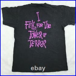 Vintage 90s WALT DISNEY WORLD THE TWILIGHT ZONE TOWER OF TERROR T-Shirt MEDIUM