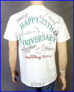 Vintage 90s Walt Disney World 25th Anniversary T-Shirt 2 Sided AOP Genie Simba L