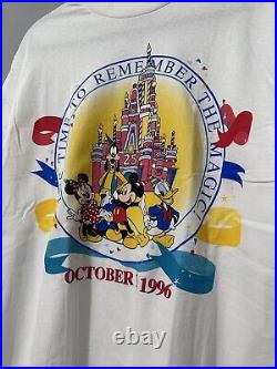 Vintage 90s Walt Disney World It's Time To Remember The Magic Sz L RARE VTG