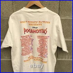 Vintage 90s Walt Disney pictures Pocahontas 1995 movie promo T-shirt men's XL