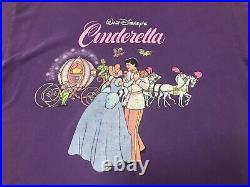 Vintage 90s Walt Disney's CINDERELLA Cast & Crew Company D T-Shirt Adult Size XL